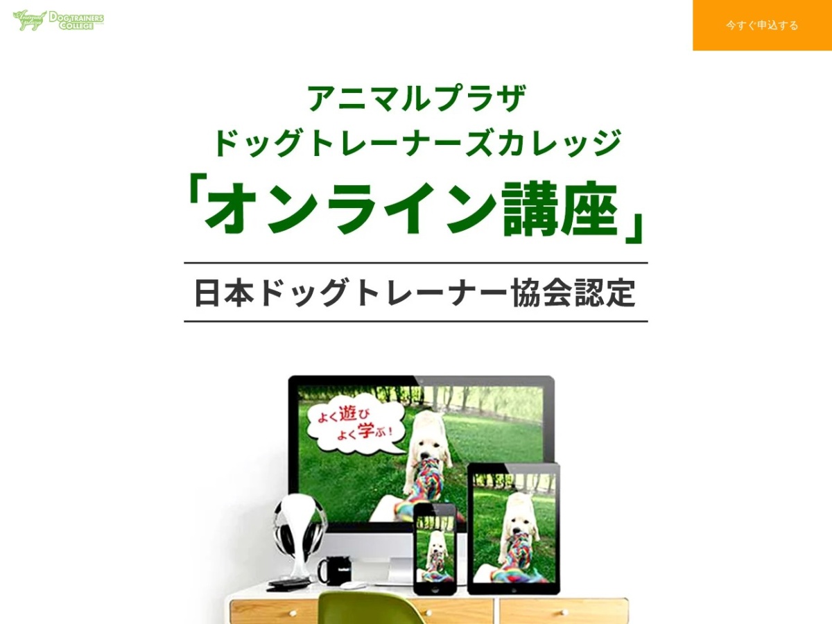 日本ドッグトレーナー協会 ドッグトレーナーズカレッジ オンライン講座の公式サイト